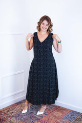 Vestido Gabriela - Regata Longuete com Decote V em Viscolinho - Naguirre Shop