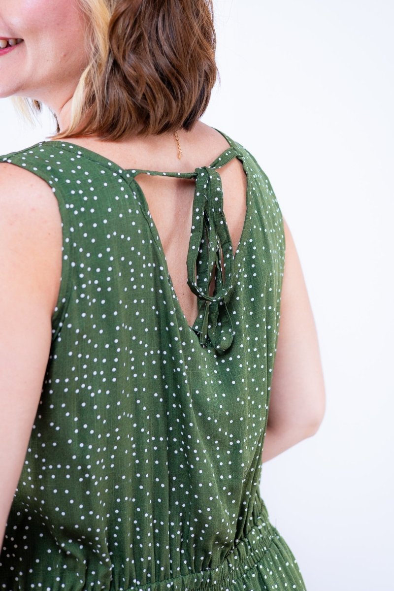 Vestido Gabriela - Regata Longuete com Decote V em Viscolinho - Naguirre Shop