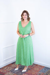 Vestido Gabriela - Regata Longuete com Decote V em Viscolinho - Naguirre Shop
