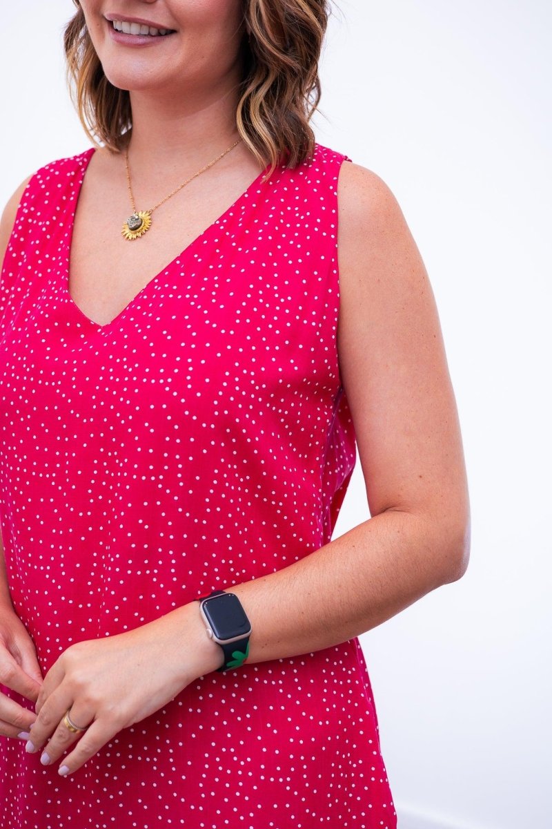 Vestido Gabriela - Regata Longuete com Decote V em Viscolinho - Naguirre Shop