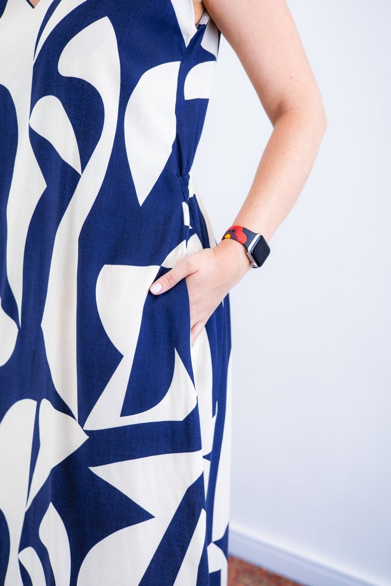 Vestido Gabriela - Regata Longuete com Decote V em Viscolinho - Naguirre Shop