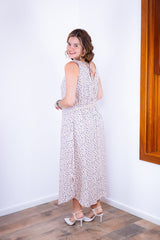 Vestido Gabriela - Regata Longuete com Decote V em Viscolinho - Naguirre Shop