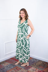 Vestido Gabriela - Regata Longuete com Decote V em Viscolinho - Naguirre Shop