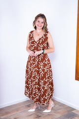 Vestido Gabriela - Regata Longuete com Decote V em Viscolinho - Naguirre Shop