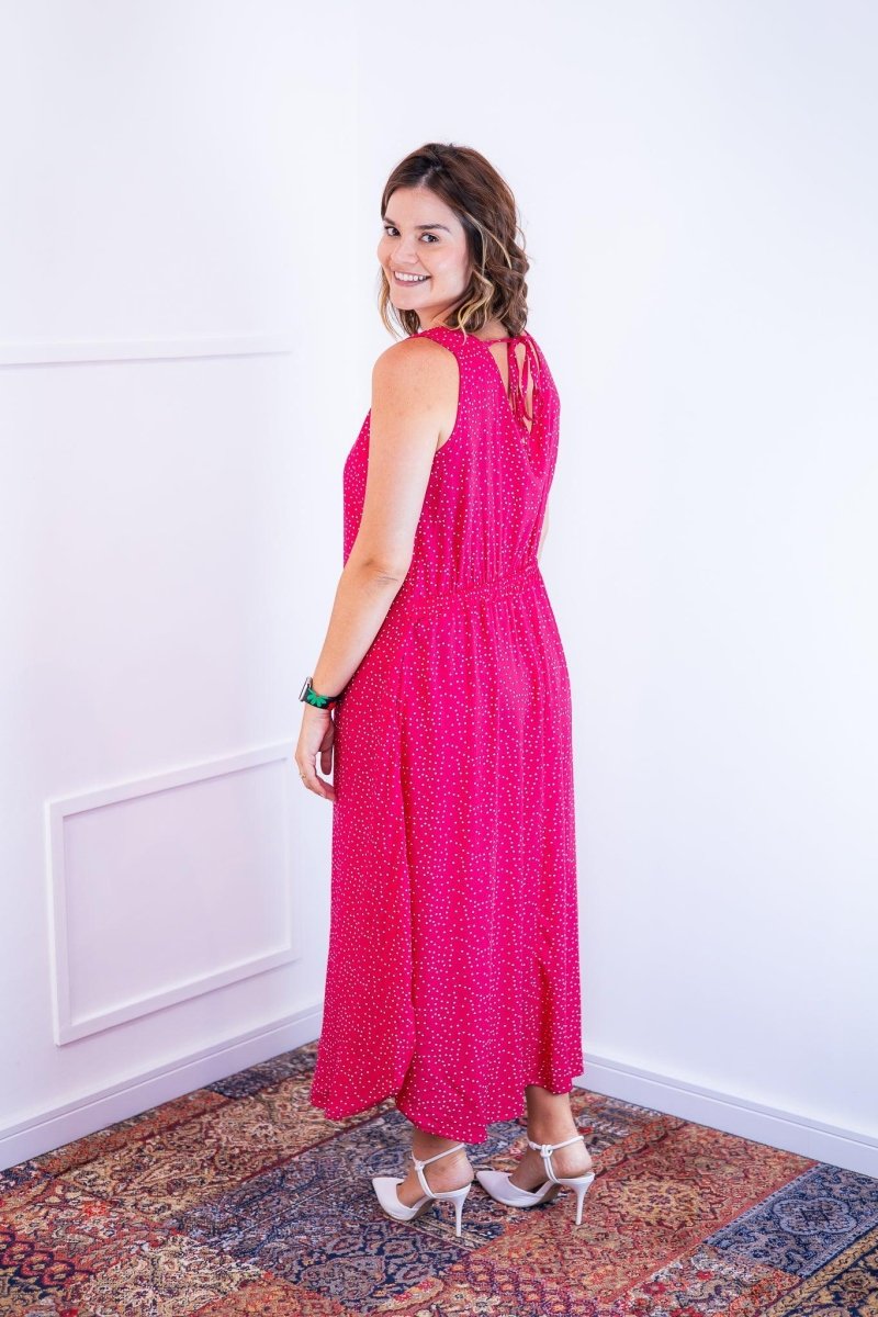 Vestido Gabriela - Regata Longuete com Decote V em Viscolinho - Naguirre Shop