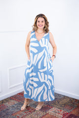 Vestido Gabriela - Regata Longuete com Decote V em Viscolinho - Naguirre Shop