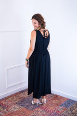 Vestido Gabriela - Regata Longuete com Decote V em Viscolinho - Naguirre Shop