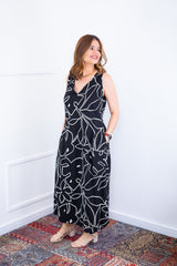 Vestido Gabriela - Regata Longuete com Decote V em Viscolinho - Naguirre Shop