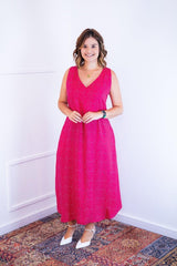 Vestido Gabriela - Regata Longuete com Decote V em Viscolinho - Naguirre Shop