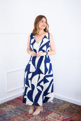 Vestido Gabriela - Regata Longuete com Decote V em Viscolinho - Naguirre Shop