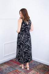 Vestido Gabriela - Regata Longuete com Decote V em Viscolinho - Naguirre Shop