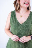 Vestido Gabriela - Regata Longuete com Decote V em Viscolinho - Naguirre Shop