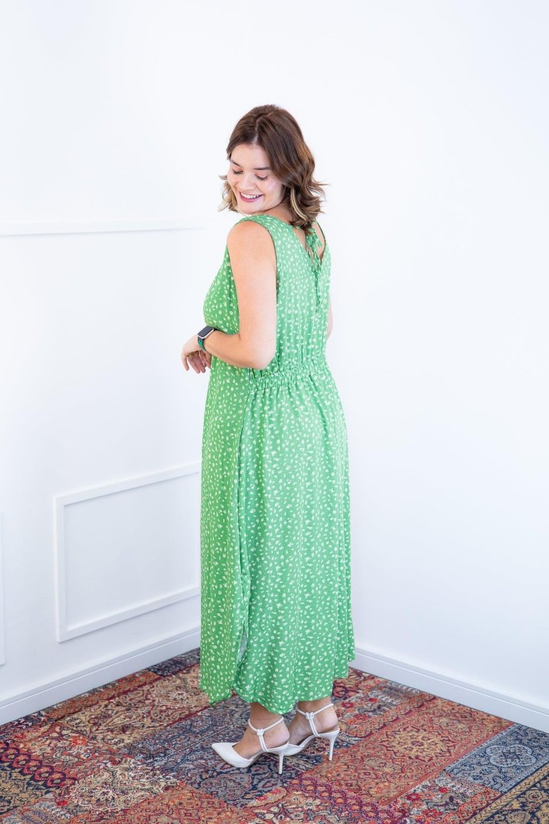 Vestido Gabriela - Regata Longuete com Decote V em Viscolinho - Naguirre Shop