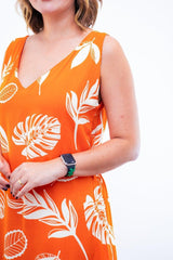 Vestido Gabriela - Regata Longuete com Decote V em Viscolinho - Naguirre Shop