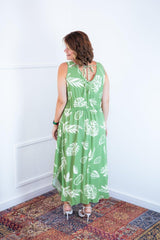 Vestido Gabriela - Regata Longuete com Decote V em Viscolinho - Naguirre Shop