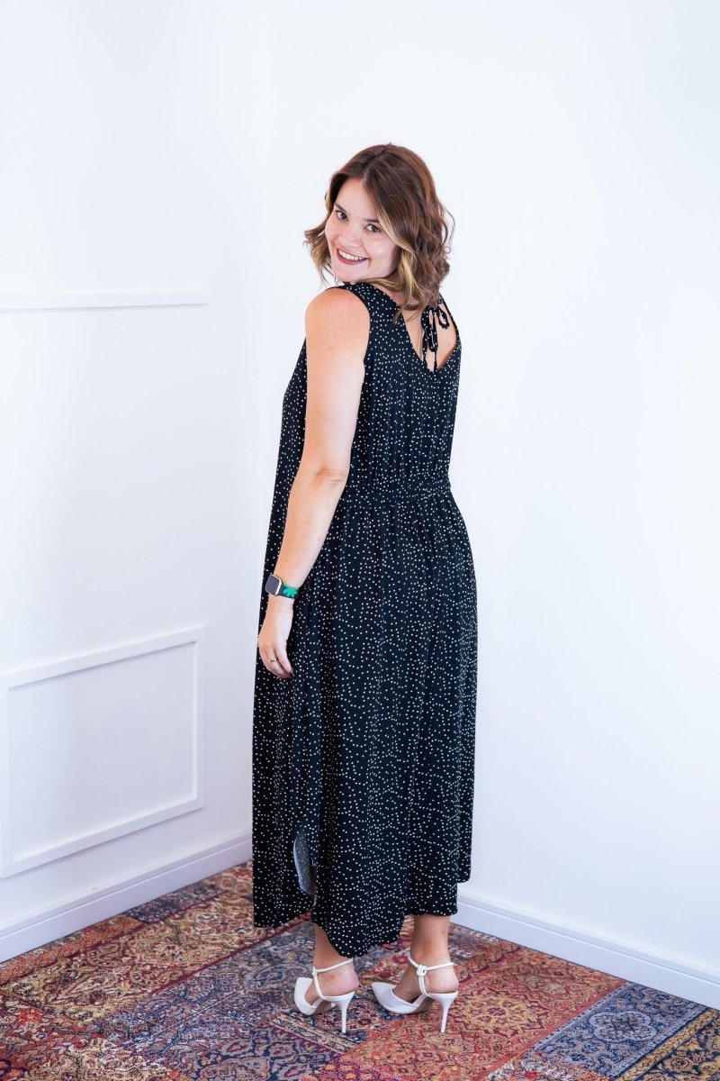 Vestido Gabriela - Regata Longuete com Decote V em Viscolinho - Naguirre Shop