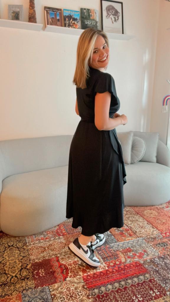 Vestido Havaí - Malha Confort Manga Envelope - Naguirre Shop