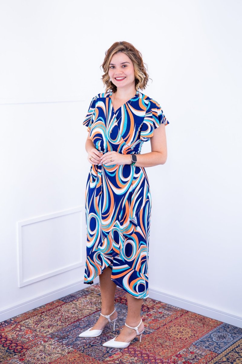 Vestido Havaí - Malha Confort Manga Envelope - Naguirre Shop