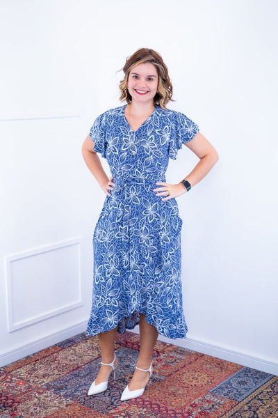 Vestido Havaí - Malha Confort Manga Envelope - Naguirre Shop
