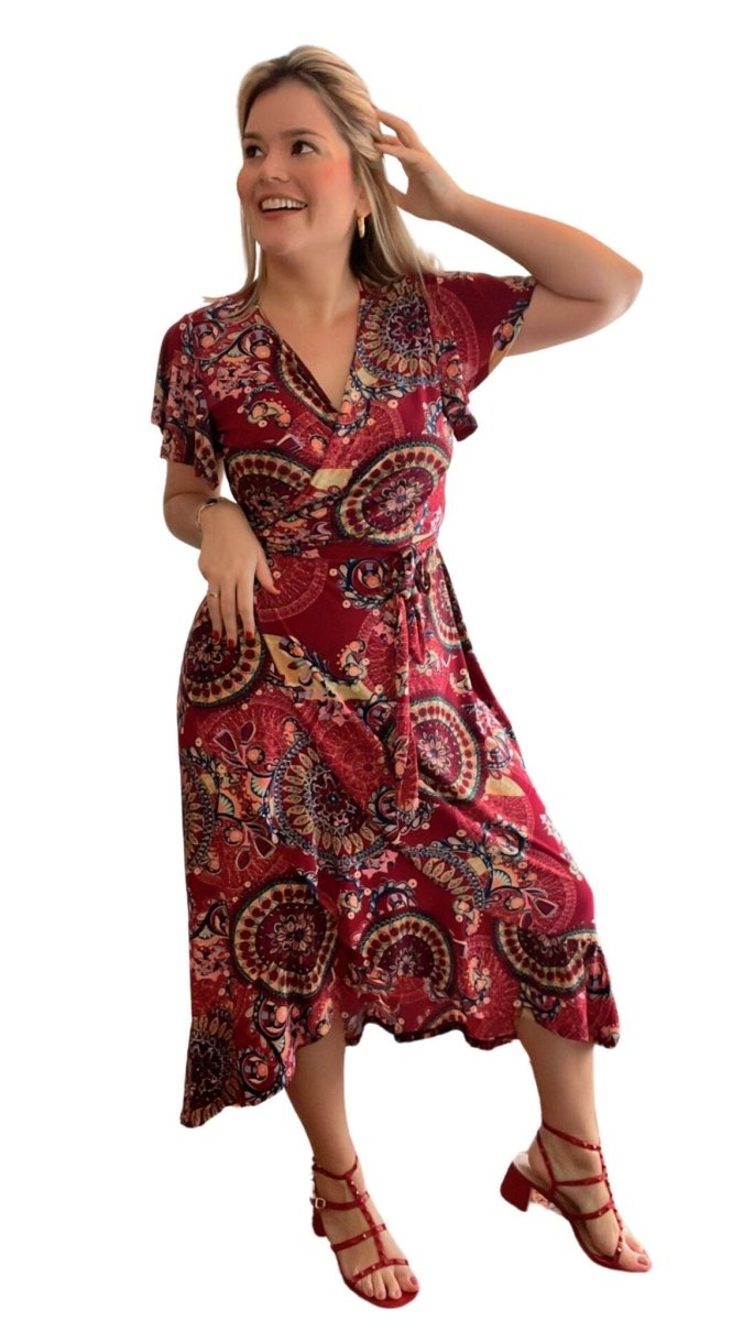 Vestido Havaí - Malha Confort Manga Envelope - Naguirre Shop