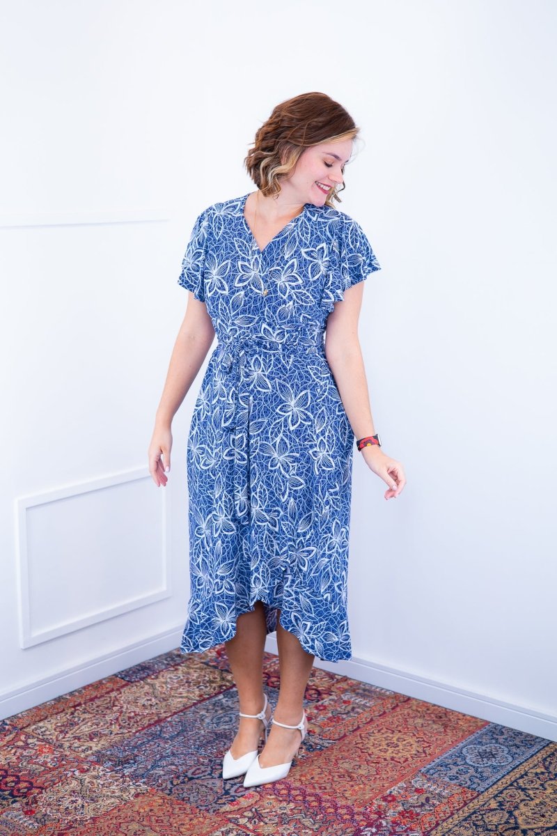 Vestido Havaí - Malha Confort Manga Envelope - Naguirre Shop