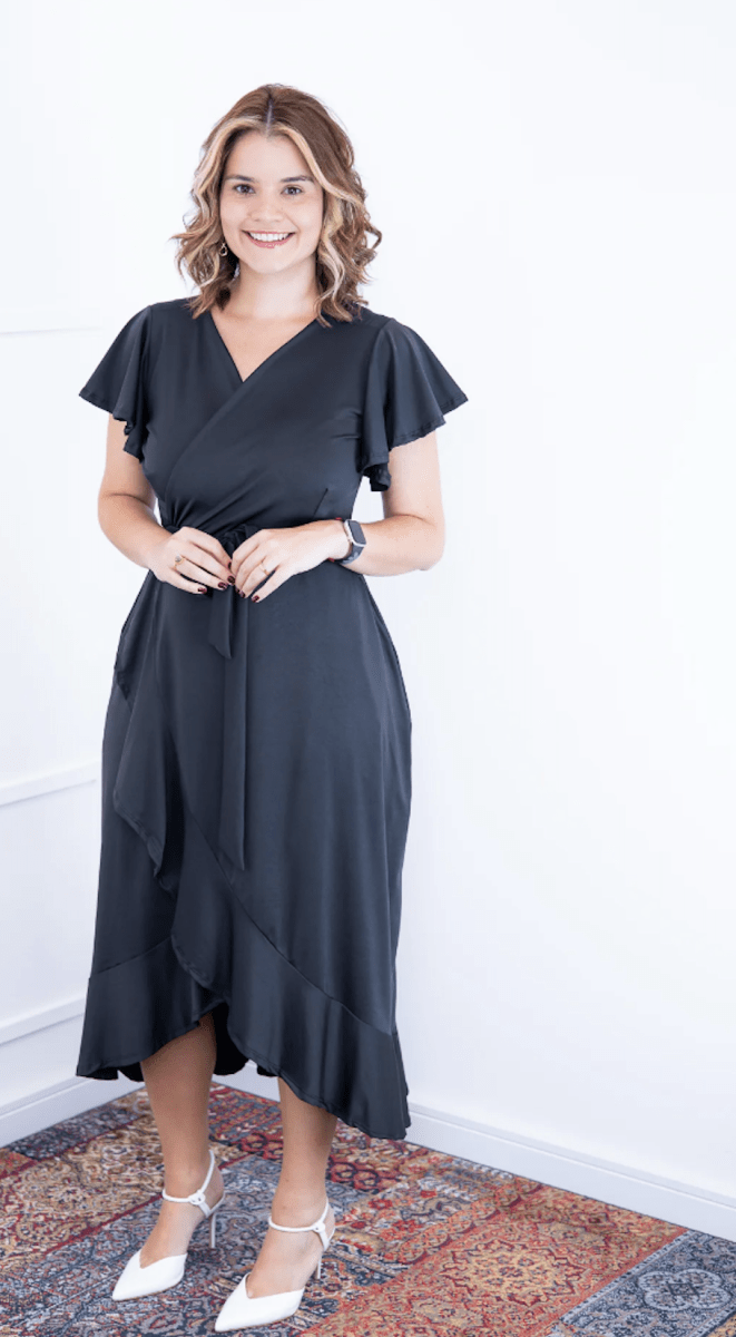 Vestido Havaí - Malha Confort Manga Envelope - Naguirre Shop