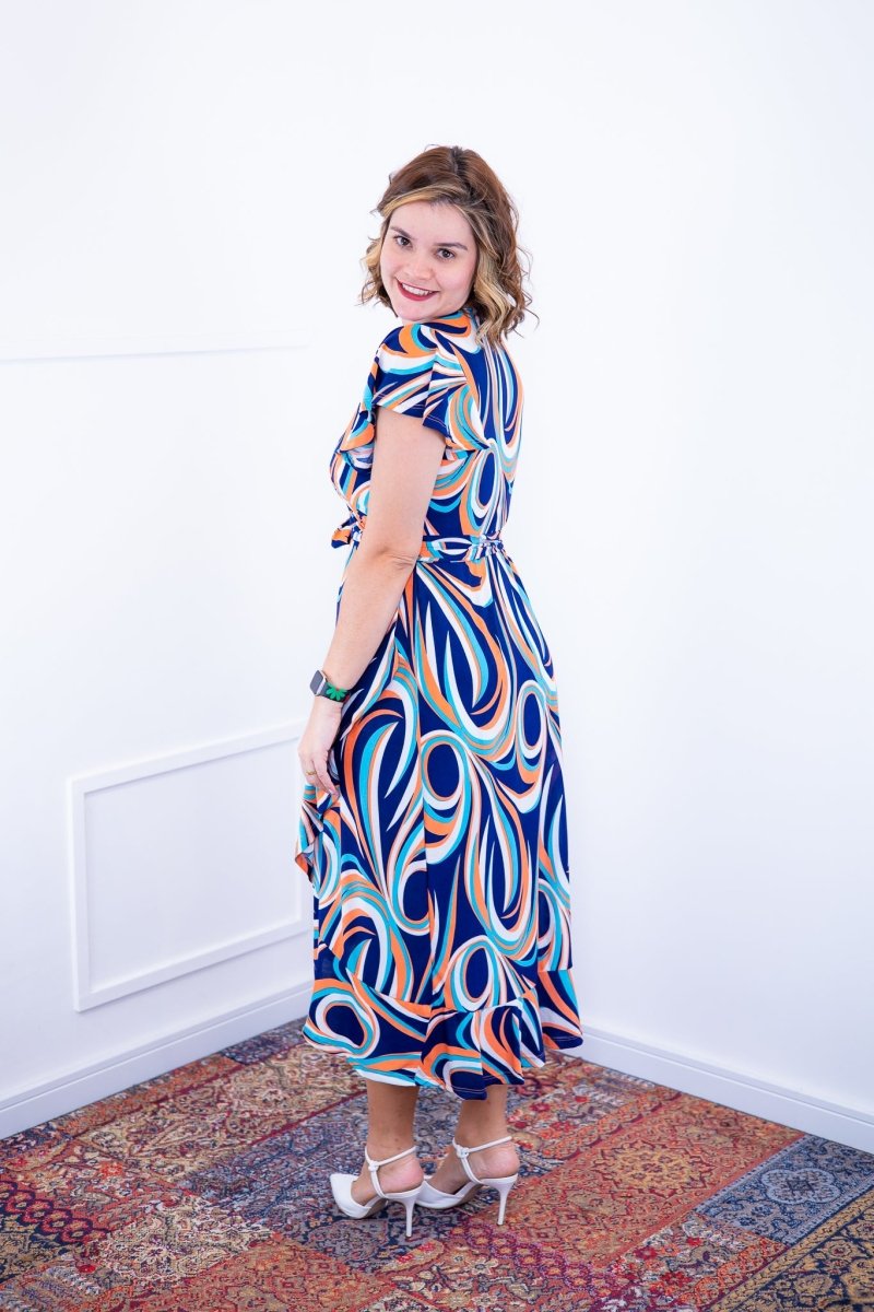 Vestido Havaí - Malha Confort Manga Envelope - Naguirre Shop