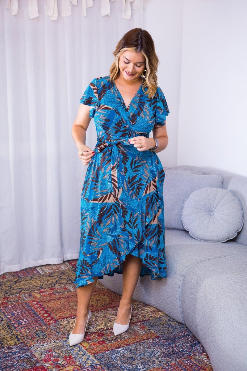 Vestido Havaí - Malha Confort Manga Envelope - Naguirre Shop