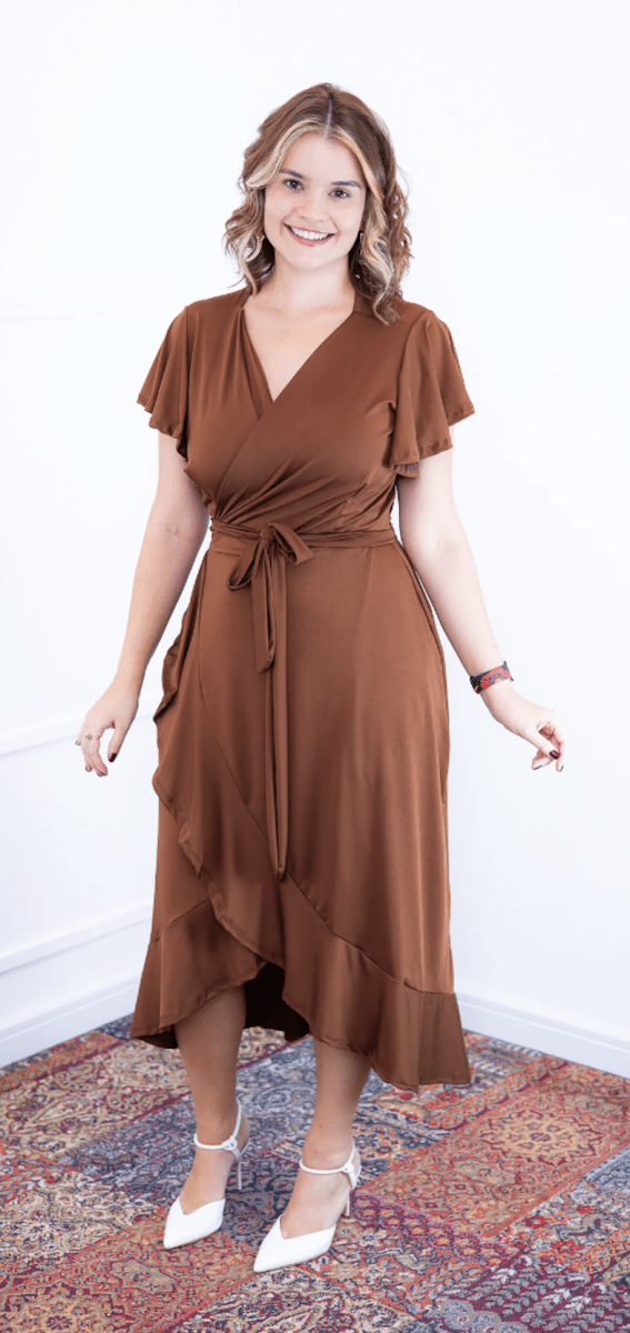 Vestido Havaí - Malha Confort Manga Envelope - Naguirre Shop