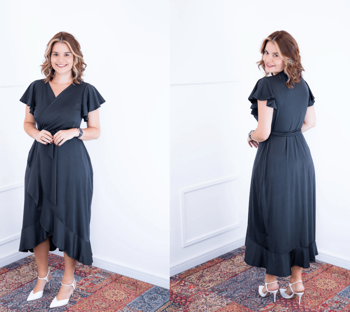 Vestido Havaí - Malha Confort Manga Envelope - Naguirre Shop