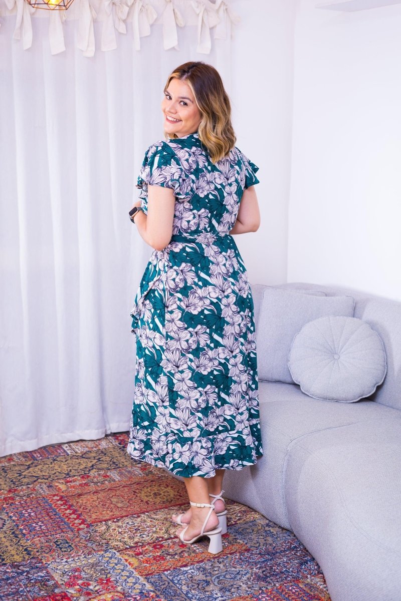 Vestido Havaí - Malha Confort Manga Envelope - Naguirre Shop