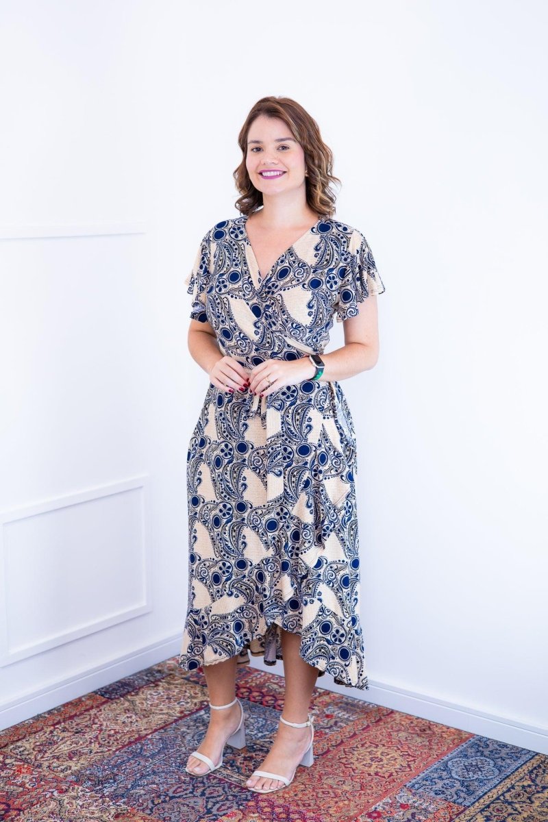 Vestido Havaí - Malha Confort Manga Envelope - Naguirre Shop