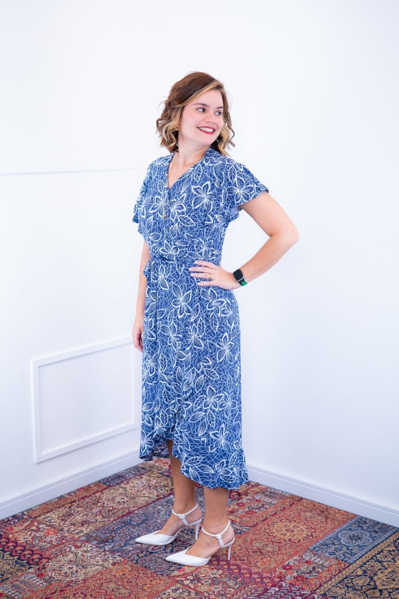Vestido Havaí - Malha Confort Manga Envelope - Naguirre Shop