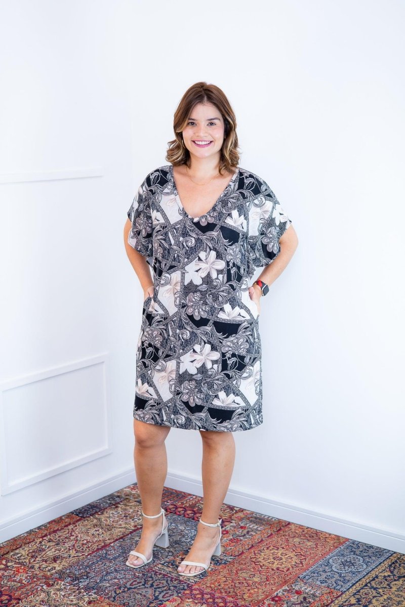 Vestido Helena - Malha Confort Manga Morcego - Naguirre Shop
