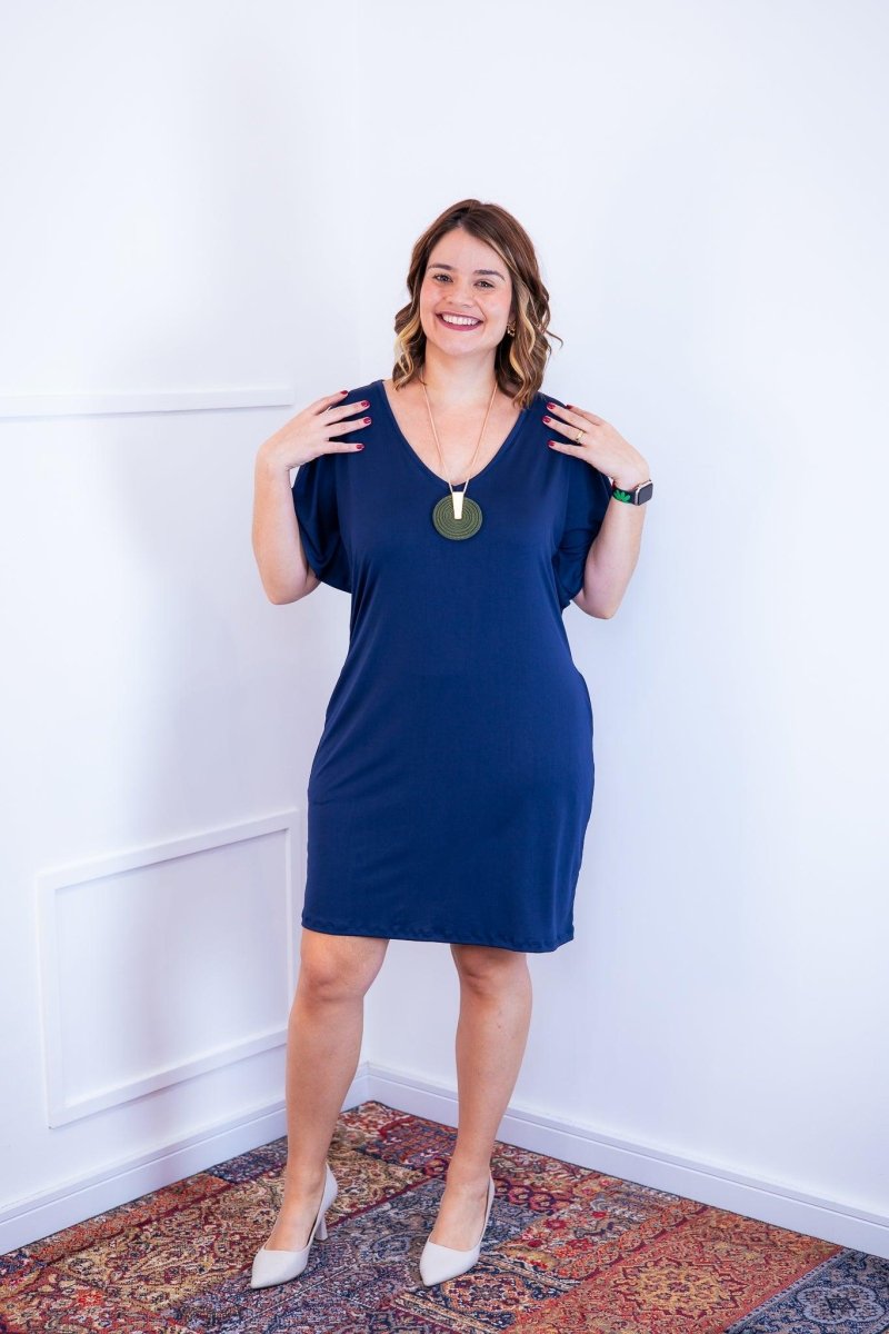 Vestido Helena - Malha Confort Manga Morcego - Naguirre Shop