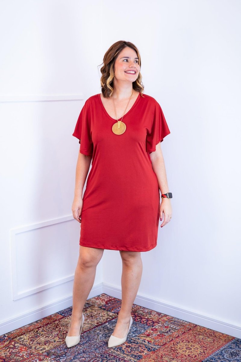 Vestido Helena - Malha Confort Manga Morcego - Naguirre Shop