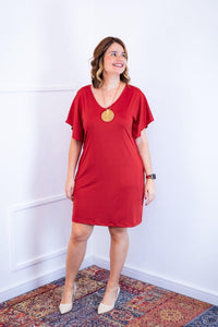 Vestido Helena - Malha Confort Manga Morcego - Naguirre Shop