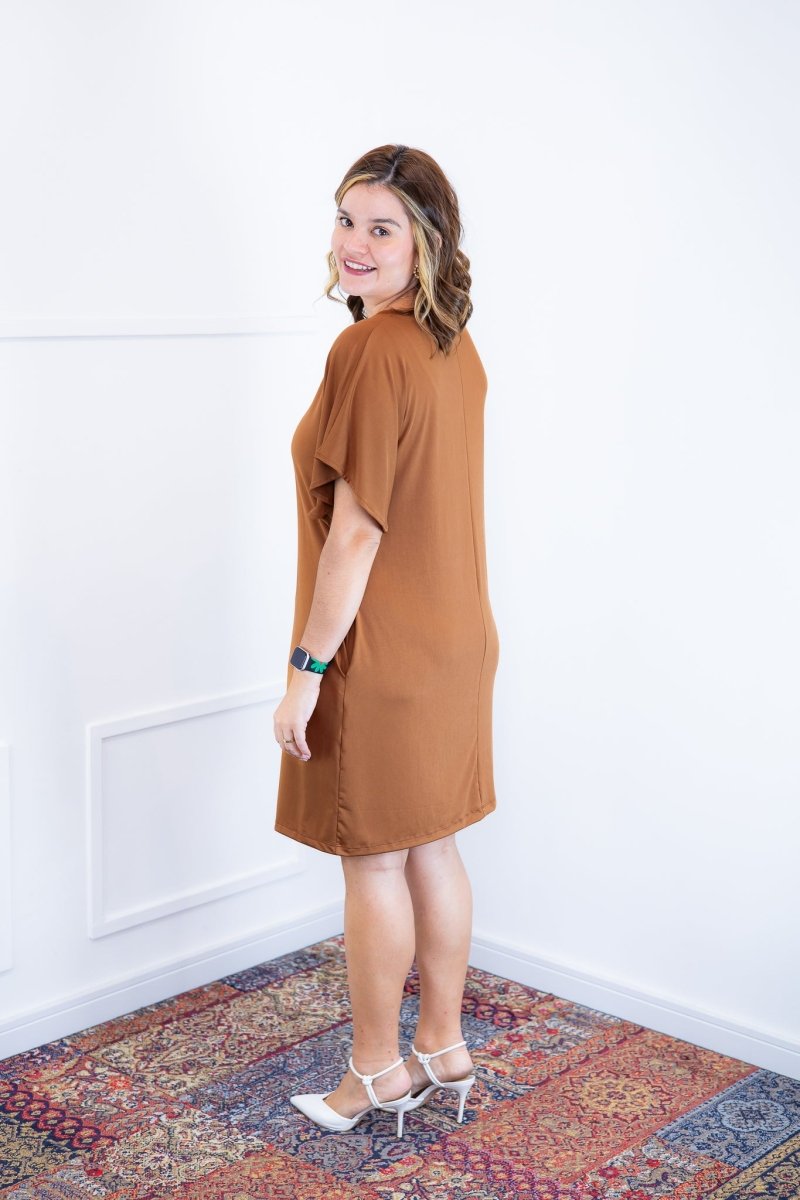 Vestido Helena - Malha Confort Manga Morcego - Naguirre Shop