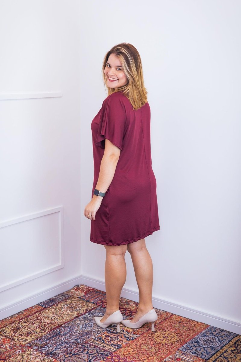 Vestido Helena - Malha Confort Manga Morcego - Naguirre Shop