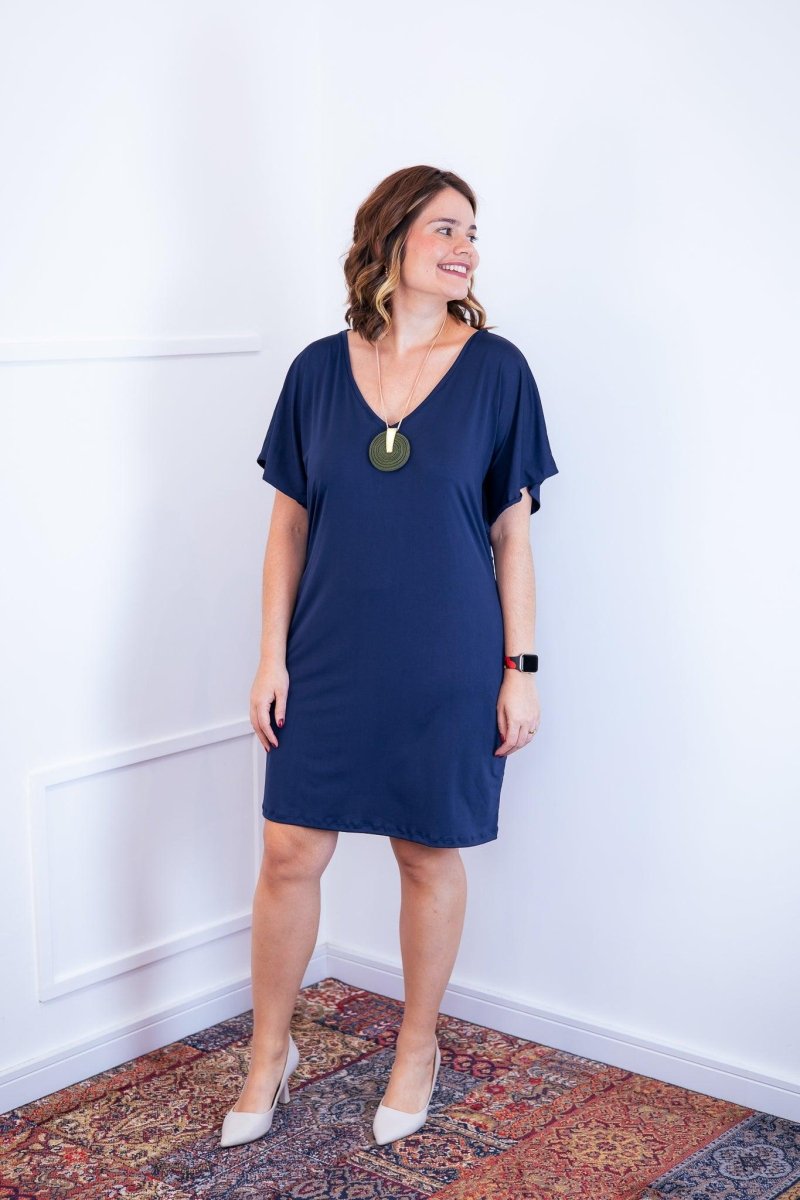 Vestido Helena - Malha Confort Manga Morcego - Naguirre Shop