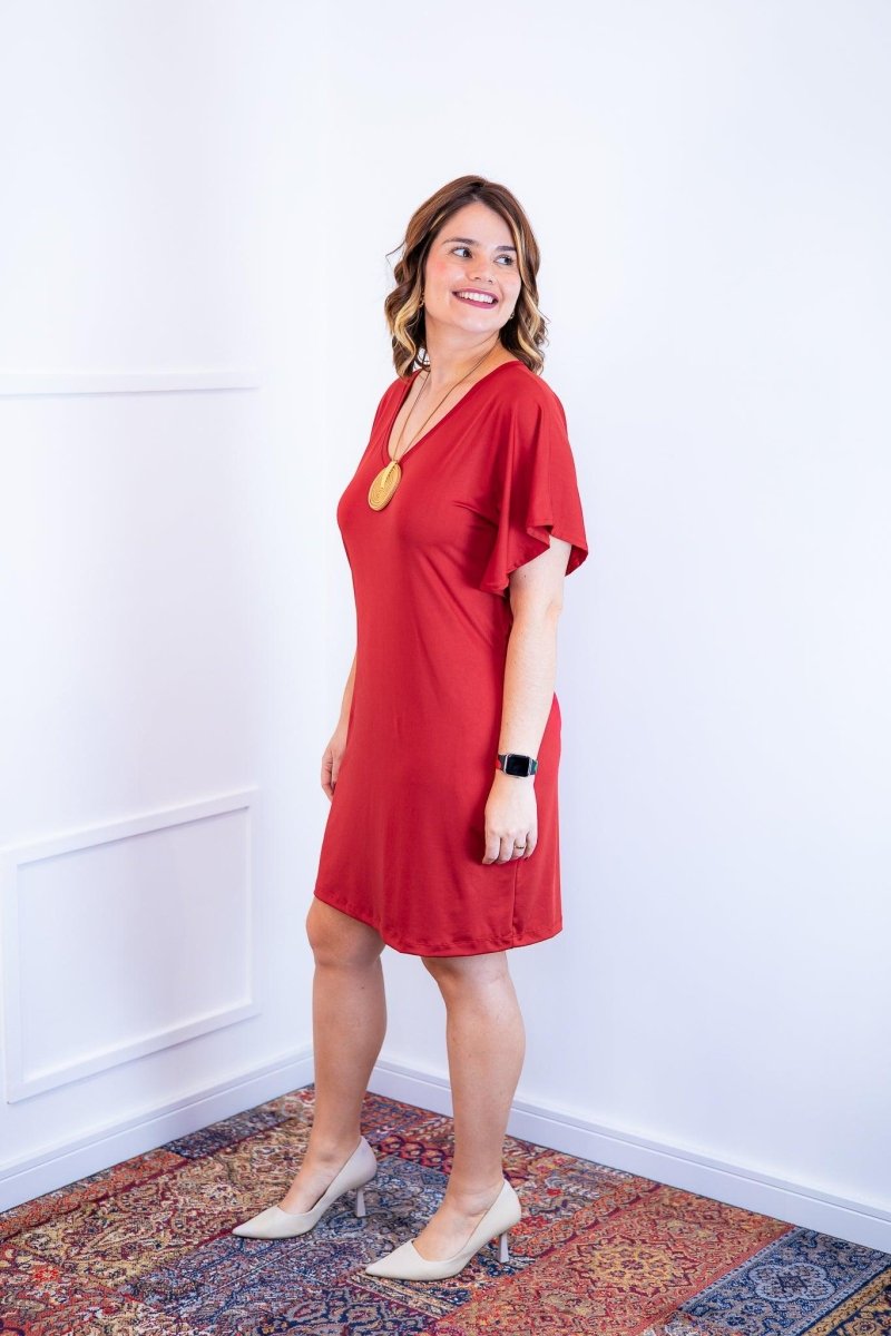 Vestido Helena - Malha Confort Manga Morcego - Naguirre Shop