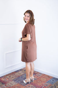 Vestido Helena - Malha Confort Manga Morcego - Naguirre Shop