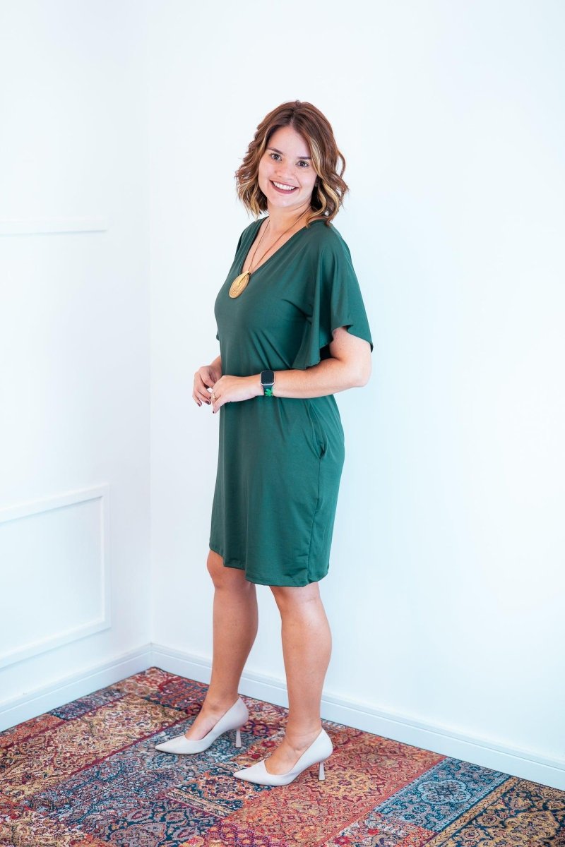 Vestido Helena - Malha Confort Manga Morcego - Naguirre Shop