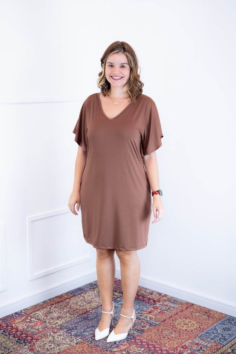Vestido Helena - Malha Confort Manga Morcego - Naguirre Shop