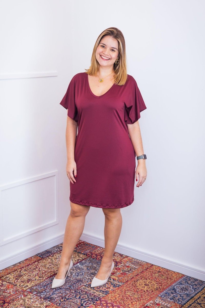 Vestido Helena - Malha Confort Manga Morcego - Naguirre Shop