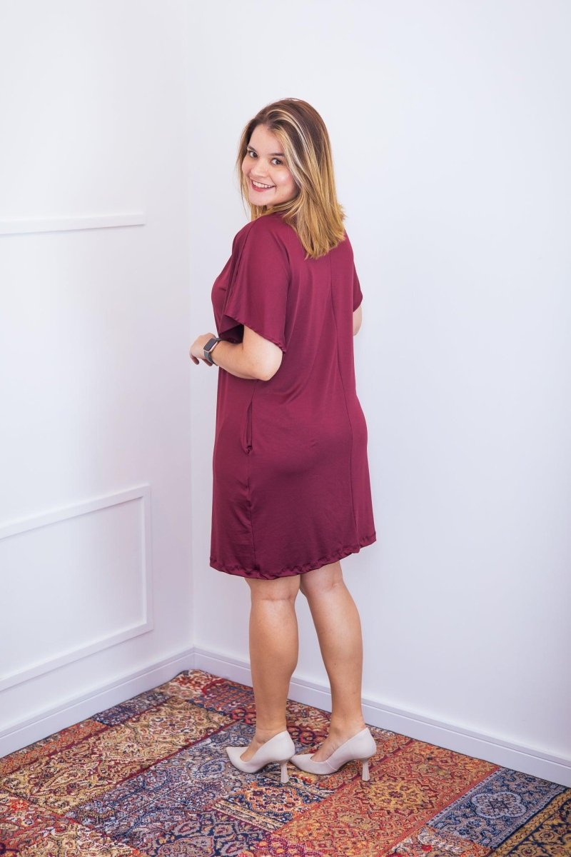 Vestido Helena - Malha Confort Manga Morcego - Naguirre Shop