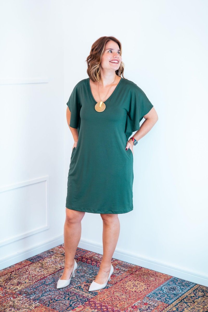 Vestido Helena - Malha Confort Manga Morcego - Naguirre Shop