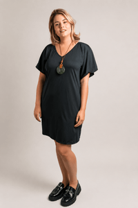 Vestido Helena - Malha Confort Manga Morcego - Naguirre Shop