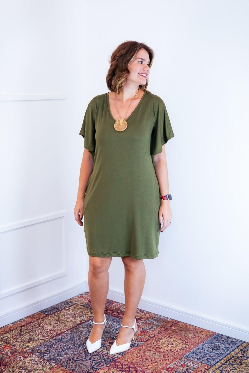 Vestido Helena - Malha Confort Manga Morcego - Naguirre Shop