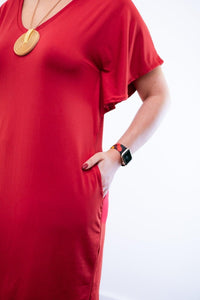 Vestido Helena - Malha Confort Manga Morcego - Naguirre Shop